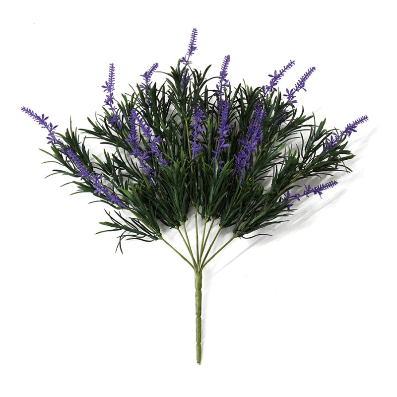 artificial outdoor lavender plant sprigs fanned