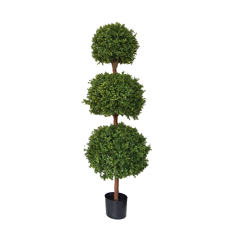 triple ball artificial boxwood tree