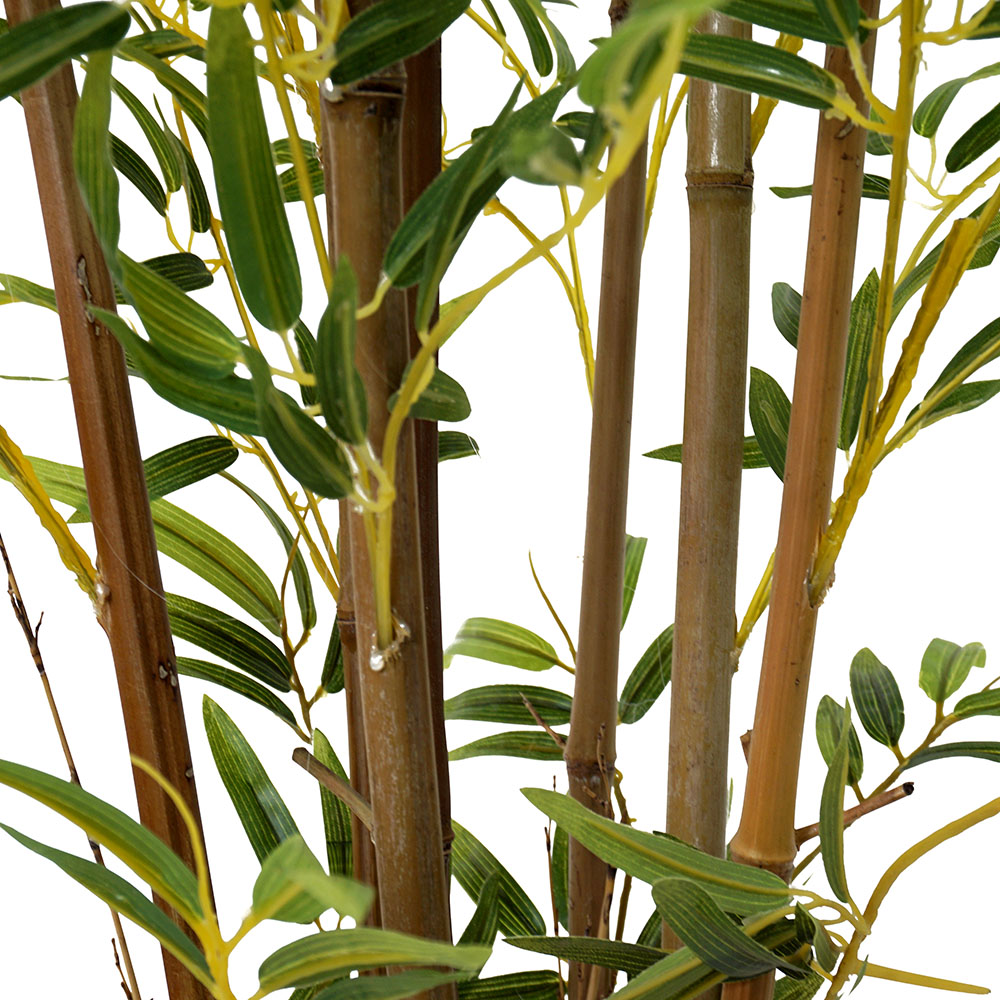 artificial bamboo plant with real bamboo canes