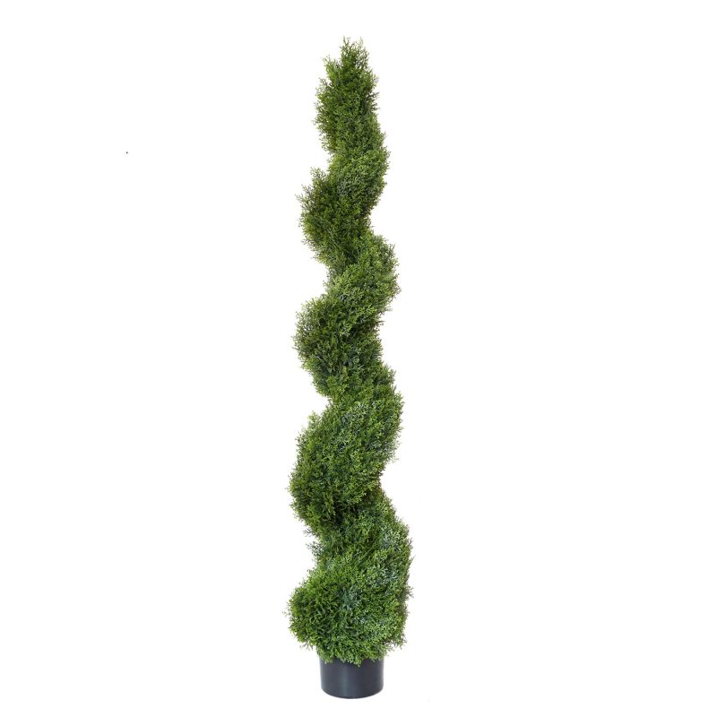 outdoor artificial spiral cypress tree