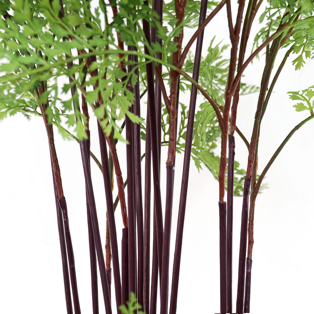flexible stems on the artificial fern plant