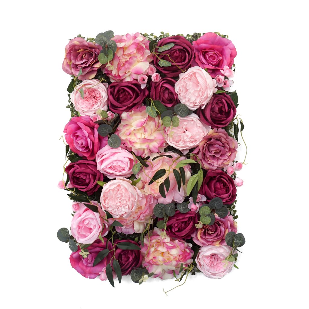 peony floral hedge tile used for feature backdrop walls 
