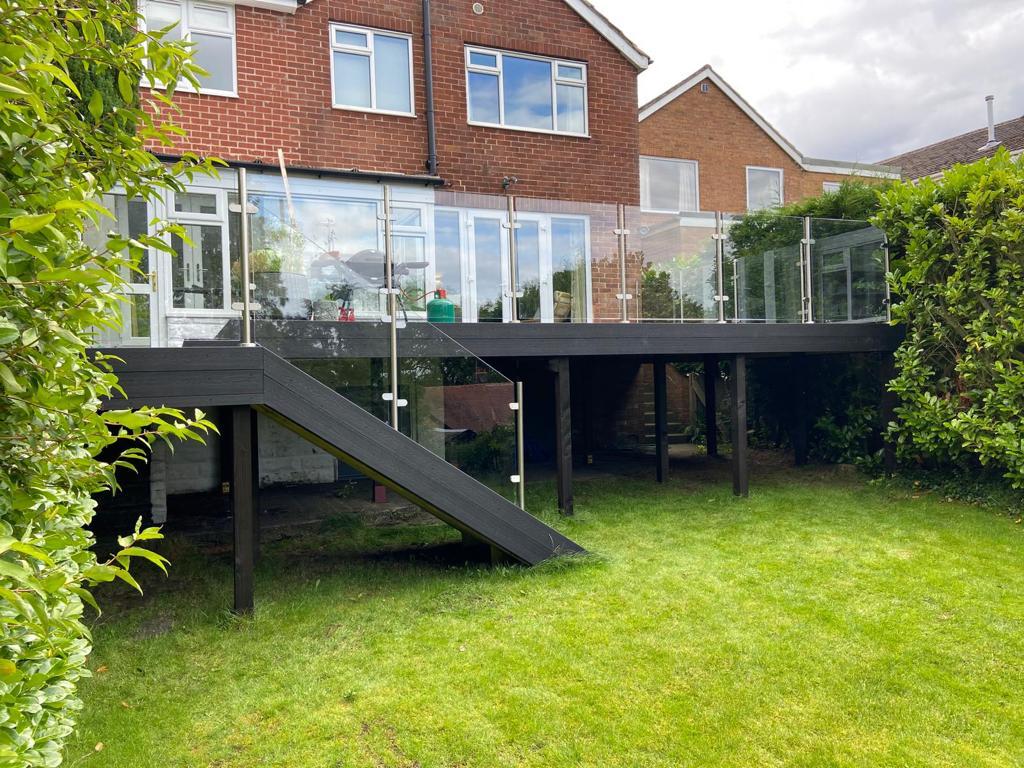 outdoor semi-frameless glass handrails