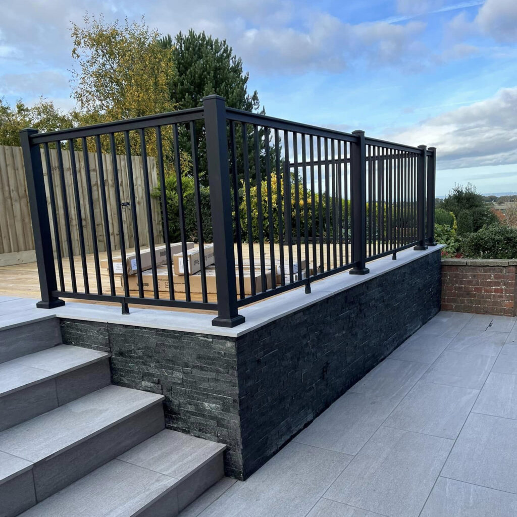 aluminium Handrails for Outside Concrete Steps
