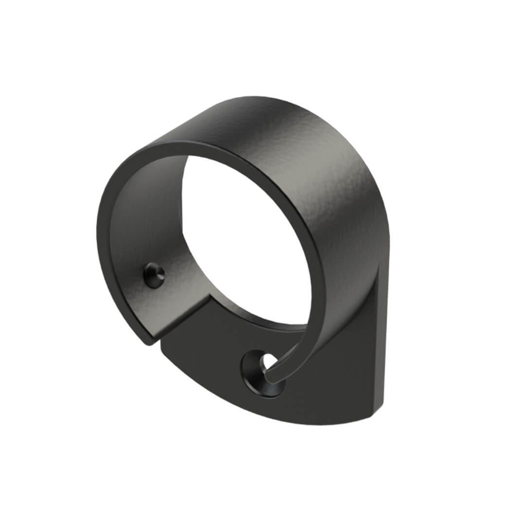 black circular wall bracket handrail support